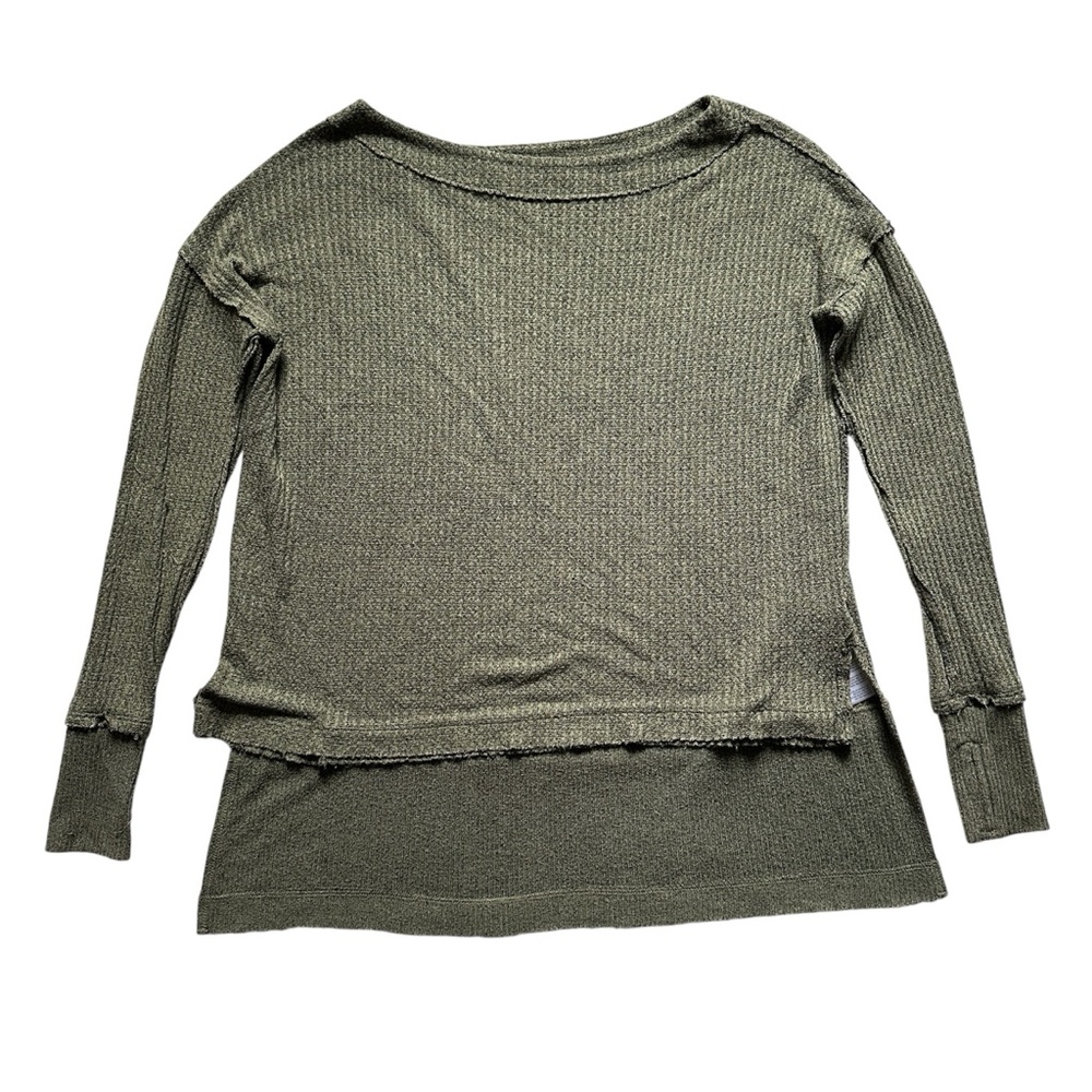 We The Free Thermal Boat Neck Sweater Green Size‎ XS